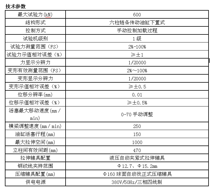 600KN微機(jī)屏顯錨桿錨索拉力試驗(yàn)機(jī)